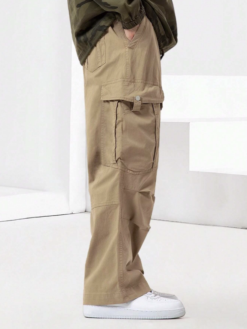 Joey Khaki Flap Pocket Cargo Pants - Image 10